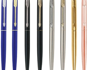 Penna a sfera classica Parker - Nera opaca, blu navy, argento, oro rosa e oro - Confezione regalo