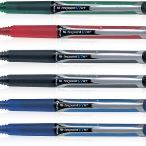 Pilot V7 RT Rollerball Line Retractable Hi-Techpoint 0.7mm Tip 0.5mm Line