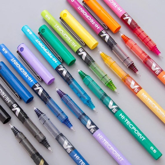 Pilot V5 Liquid Ink Rollerball 0.5 Mm Tip Hi-tech Point Various Colours 