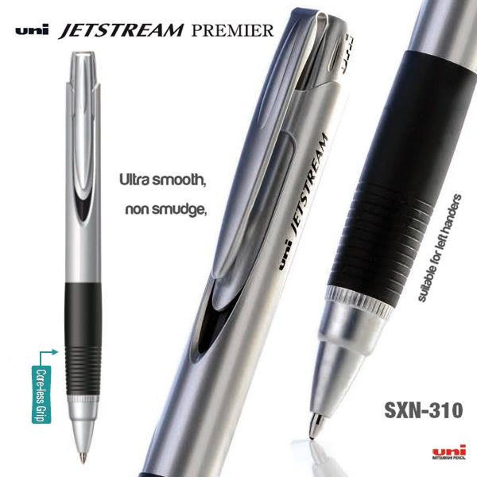Uniball SXN310 Jetstream Premier Retractable Roller Ball Pen Black