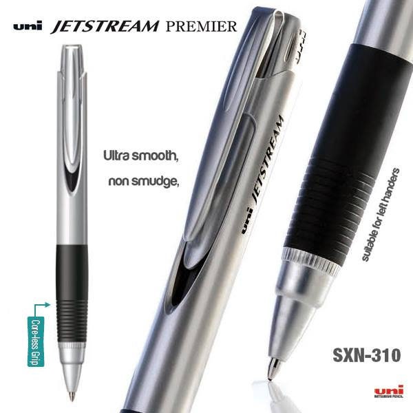 Uni-ball SXN-310 Jetstream Premier Retractable Roller Ball Pen Black & Silver