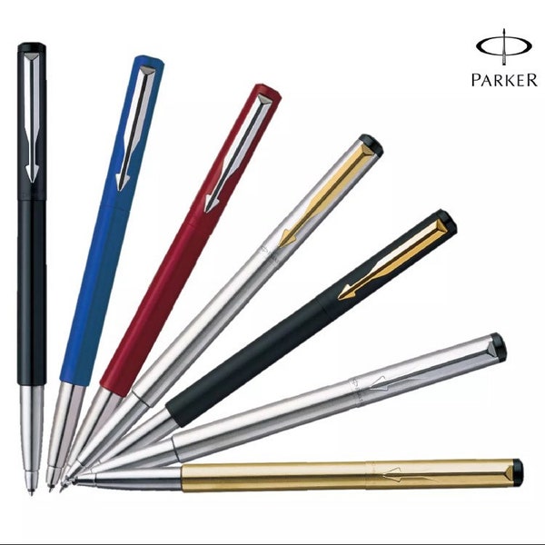 Parker Vector Rollerball Pen - Black, Blue, Red, White,Silver,Gold - Gift box