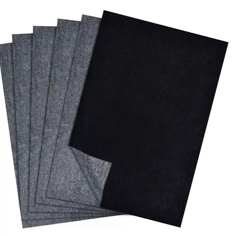 2 pack ) of 22 x 34 inch Carbon Paper Sheets - Trace Patterns to Glass or  Wood 