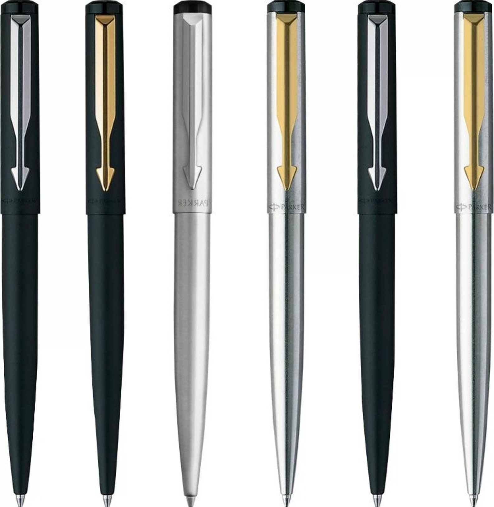 Parker Vector Ball Pen CT Gift Box Blue Line Stainless Steel and Matt