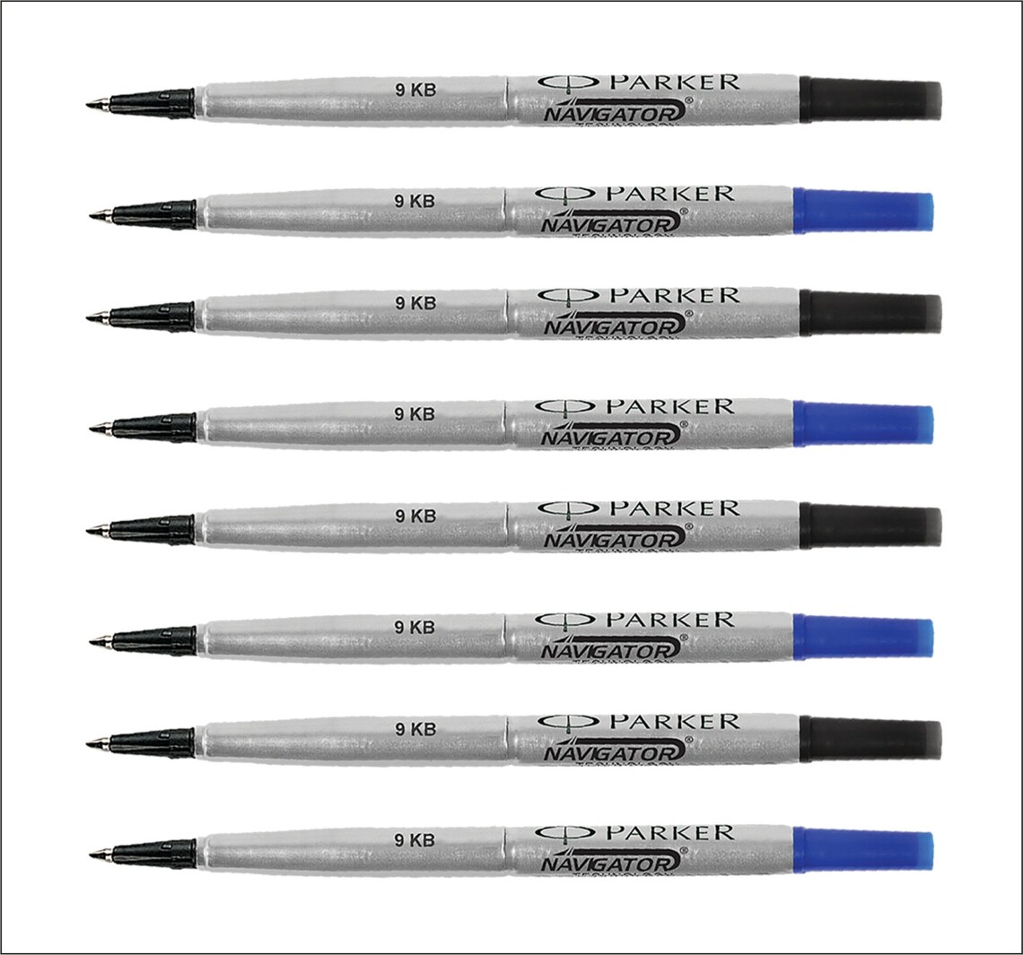 Parker Rollerball Pen Refills in Black & Blue Colour With Medium Nib Etsy