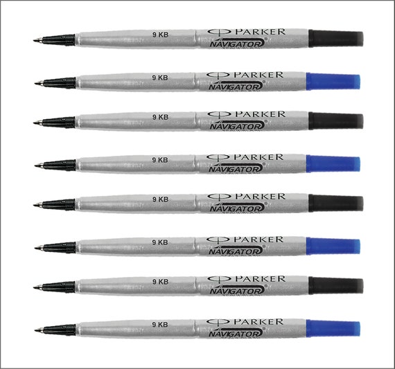 2 x Genuine Parker BALLPOINT Pen Refill Fine or Medium BLUE or