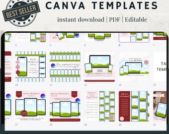 591 Etsy Listing Mockup Vorlagen: Digitale Produkt-Mockups (PDF)