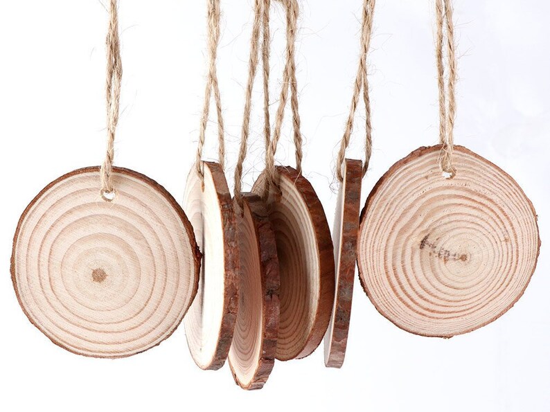 50 Pcs Unfinished Natural Wood Rounds Wood Slices 22.5in Etsy Canada