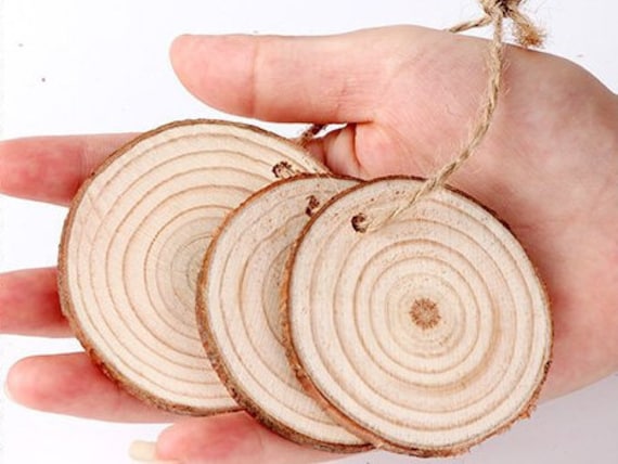 30 Pack Unfinished Natural Wood Rounds, Wood Slices 2-2.5 Inches