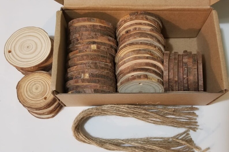 50 Pcs Unfinished Natural Wood Rounds Wood Slices 22.5in Etsy Canada