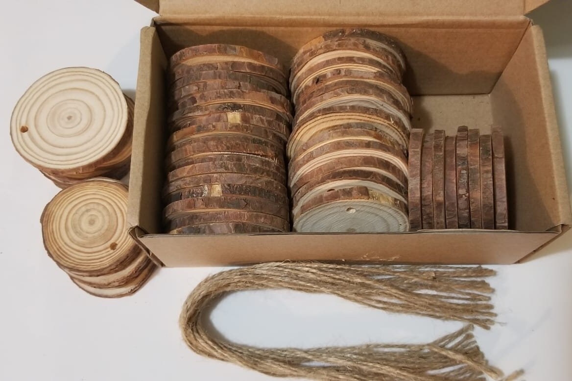 30 Pack Unfinished Natural Wood Rounds Wood Slices 22.5 Etsy