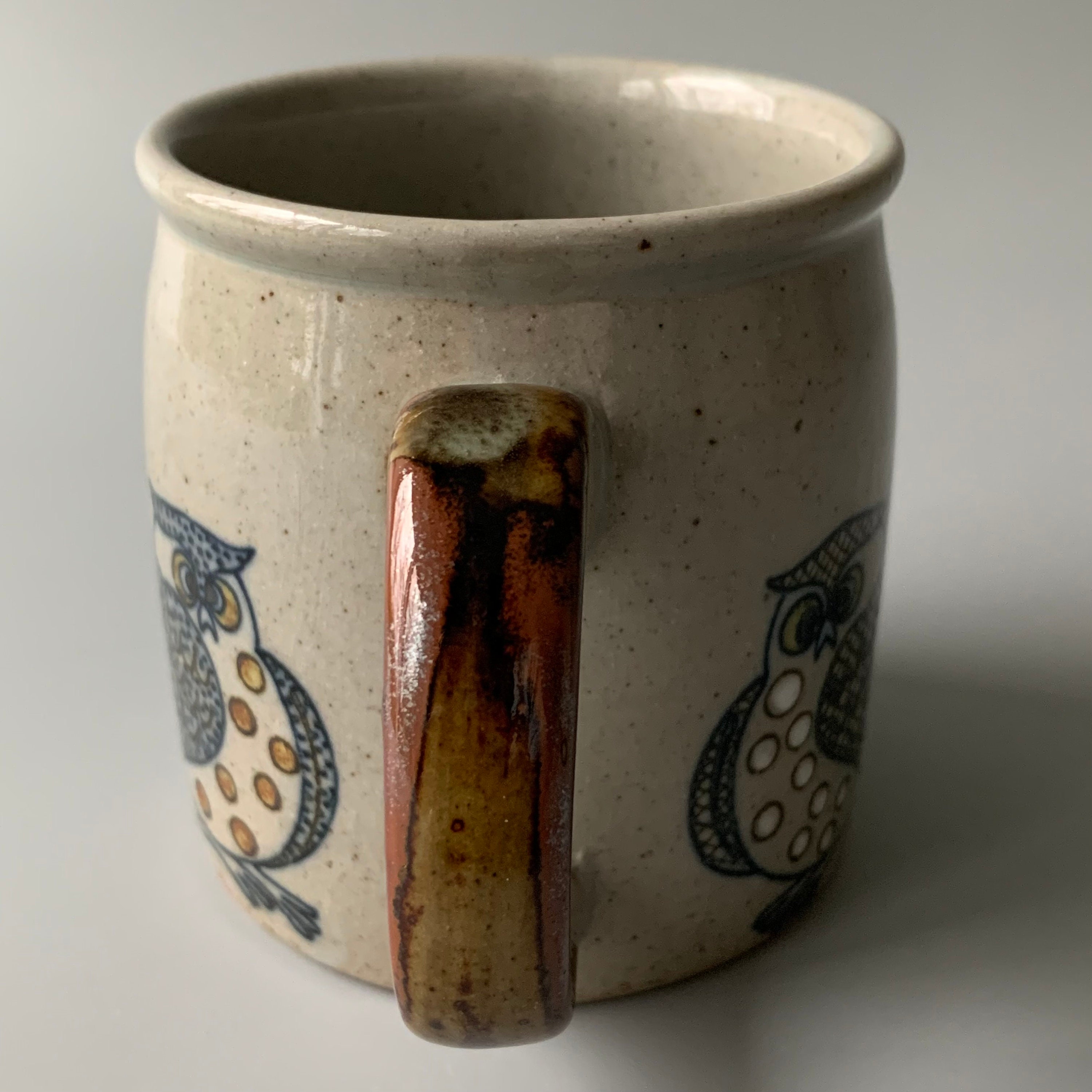 Vintage Otagiri Japan Stoneware Mug With Owls Etsy