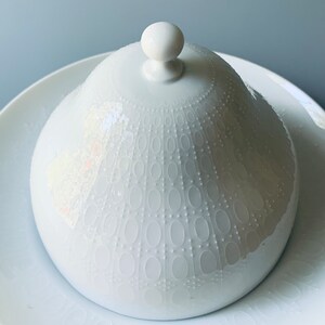 Vintage Rosenthal Continental Romance Pattern White Porcelain Cheese Dome image 3