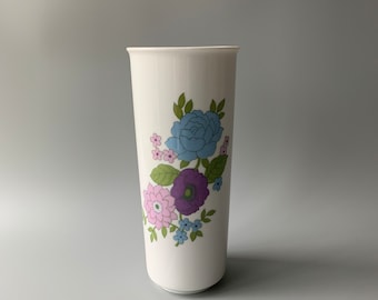 Vase Heinrich en Porcelaine à Motif Floral Pastel