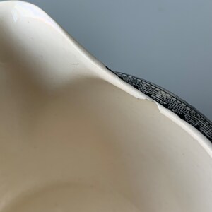 Egersund Norway Black Pheasant Transferware Cream Pitcher & Sugar Bowl Set image 5