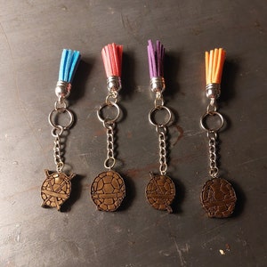 Resin Turtle Shell Keychains