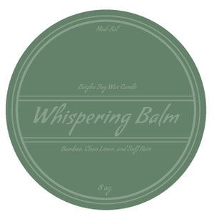Bougie Whispering Balm Baizhu en cire de soja