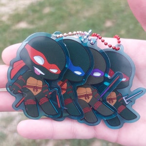 Colorful Ninja Acrylic Charms