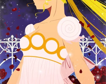 Impresión de princesa de anime A4