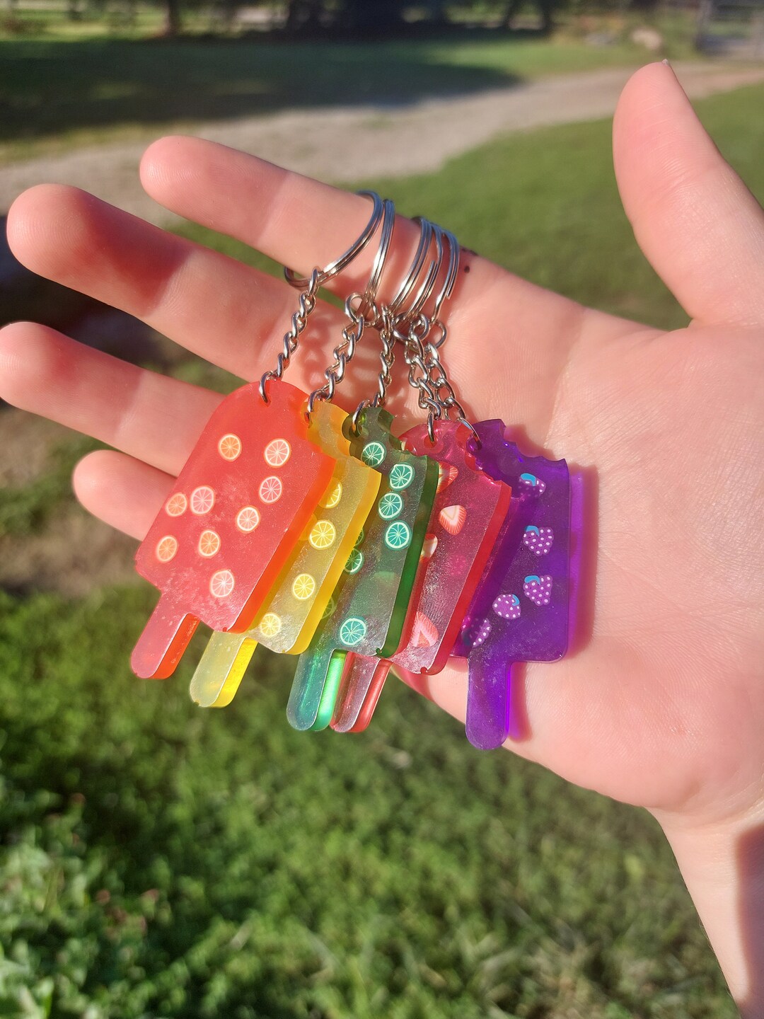 Popsicle Resin Keychains Etsy