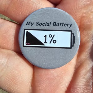 Social Battery Pins