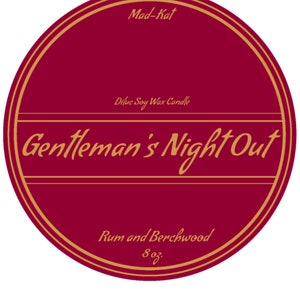 Gentlemen&#39;s Night Out Diluc Soy Candle
