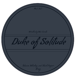 Duke of Solitude Wriothesley Soy Wax Candle