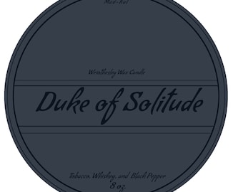 Duke of Solitude Wriothesley Soy Wax Candle