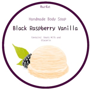Black Raspberry Vanilla Goats Milk Soap