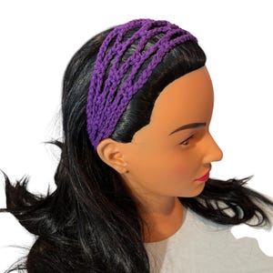 Bright & Breezy Crochet Headband – Soft Cotton, Mesh Design, Machine Washable