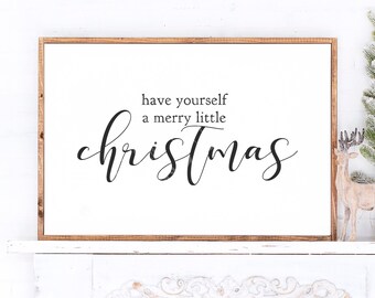 Christmas Printable wall art, have yourself a Merry little Christmas print, Instant Download Wall Art, Minimalist Wall Décor, Printable