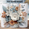 Tumbler Design Gothic Ink Roses for Sublimation, Red and Black Tumbler ...
