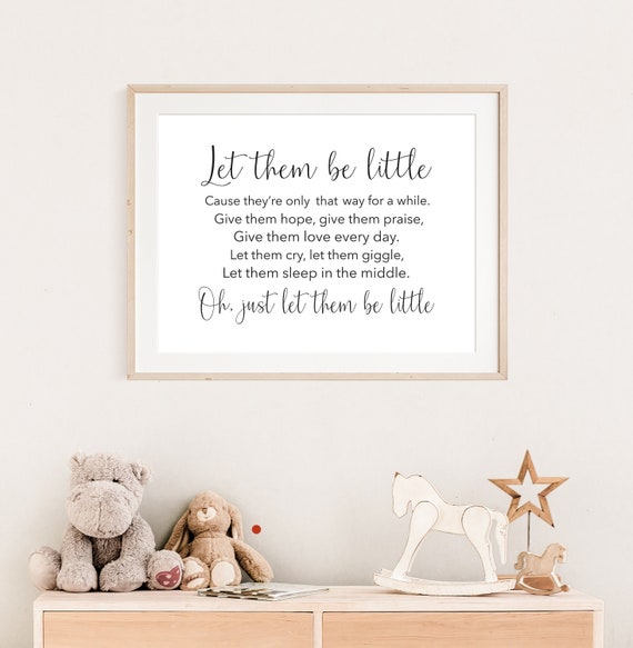 Nursery Printable wall art, let them be little Instant Download Wall Art, Minimalist Wall Décor, nursery  Printable Quote