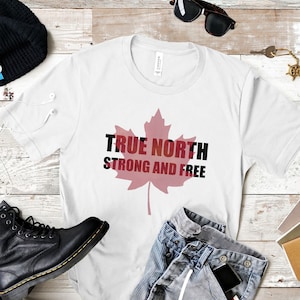 True North strong and free Digital Design Download for sublimation or print- png, graphic  , Canada maple png, Printable design png designs
