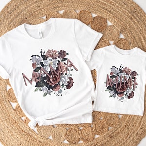 PNG mama mini set vintage roses,  Digital Design Download for sublimation or print, mom and daughter png, Printable design transparent