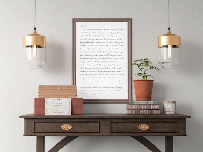Persuasión imprimible de Jane Austen, carta de amor del capitán Wentworth a Anne, descarga de impresión de pared, decoración minimalista de la pared. Clásico imprimible imagen 9