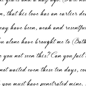 Persuasión imprimible de Jane Austen, carta de amor del capitán Wentworth a Anne, descarga de impresión de pared, decoración minimalista de la pared. Clásico imprimible imagen 2