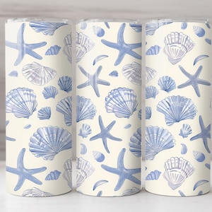 Indeco Home Bathoom Tumble Cup, Coastal Seashell Mable