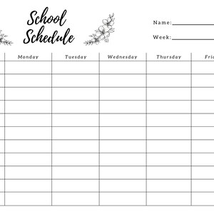 Homeschool Planner Printable, Printable Student Planner, Weekly Planner ...