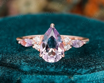 Lavender Purple Diamond Promise Rings Lavender CZ Wholesale