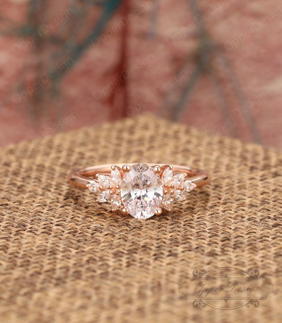 Buy Channel Set Engagement Rings Rose Gold, 6.5mm Round Cut Moissanite Wedding  Ring Simulated Diamond Women's Ring, Anniversary Graduation Gift Online in  India - Etsy