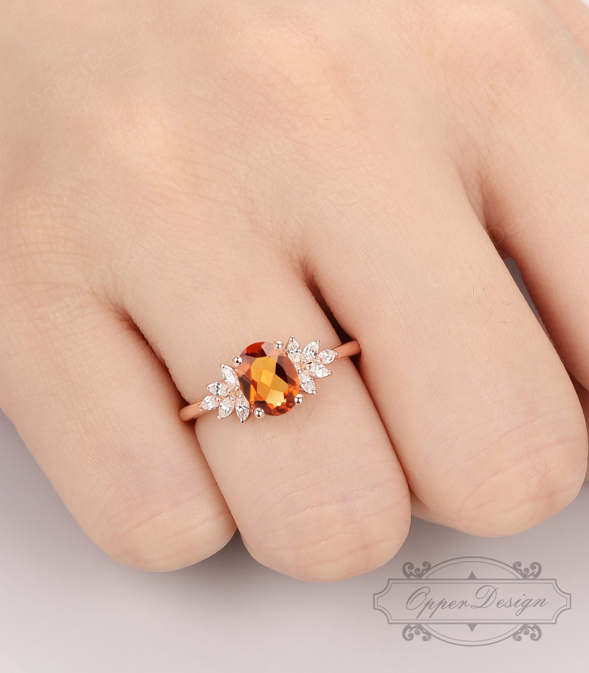 Orange gem hotsell ring
