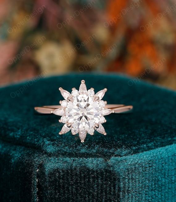 Solid Gold Snowflake Ring, Snow Flower Ring, Unique Dainty Solid Gold Snowflake Ring, Snow Flower Ring, Unique Dainty