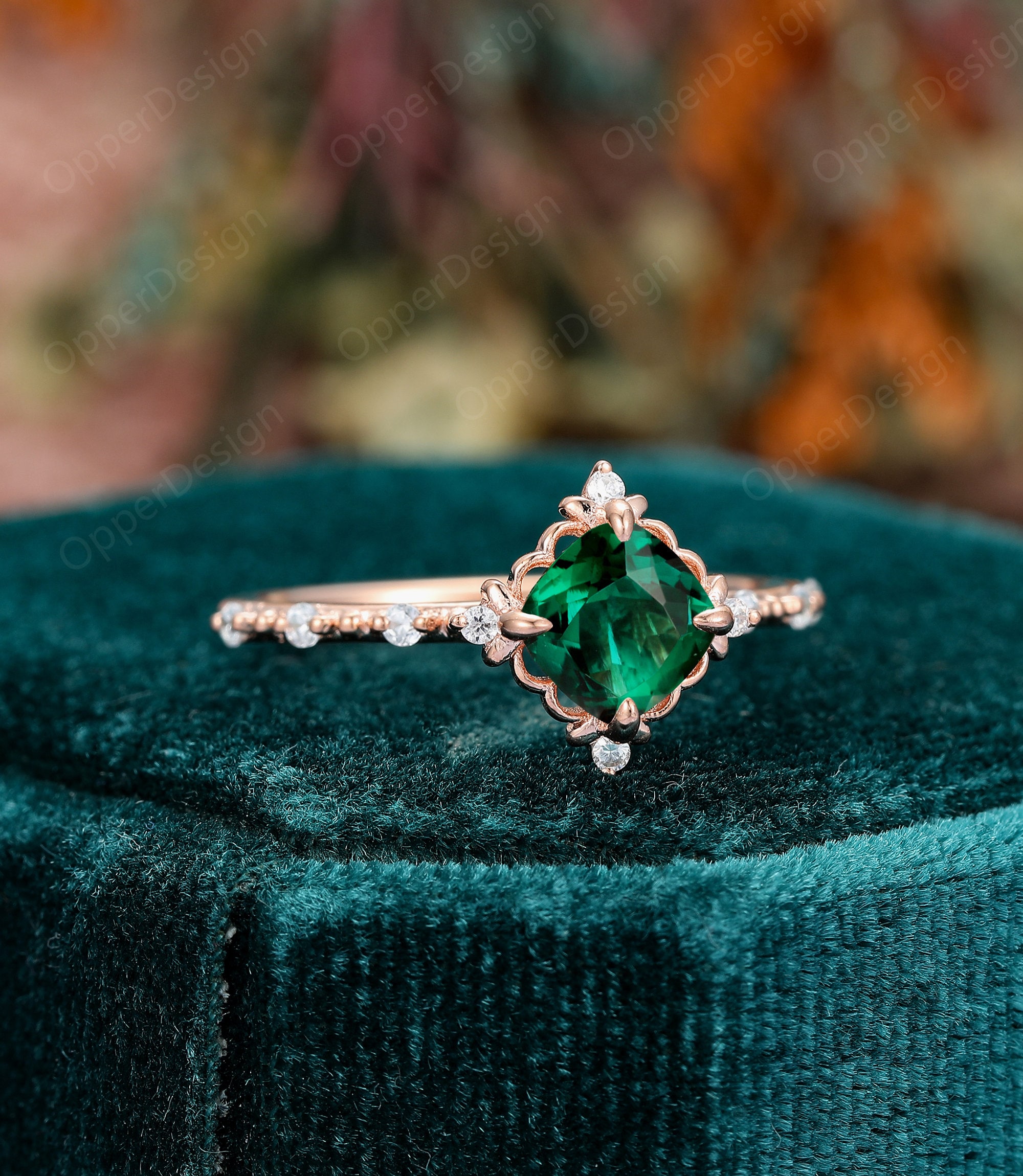 Bague De Fiançailles Art Déco En Argent 925 Avec Diamant Créé En Laboratoire 2,11 Carats (taille 7) - Neuf Sans Emballage