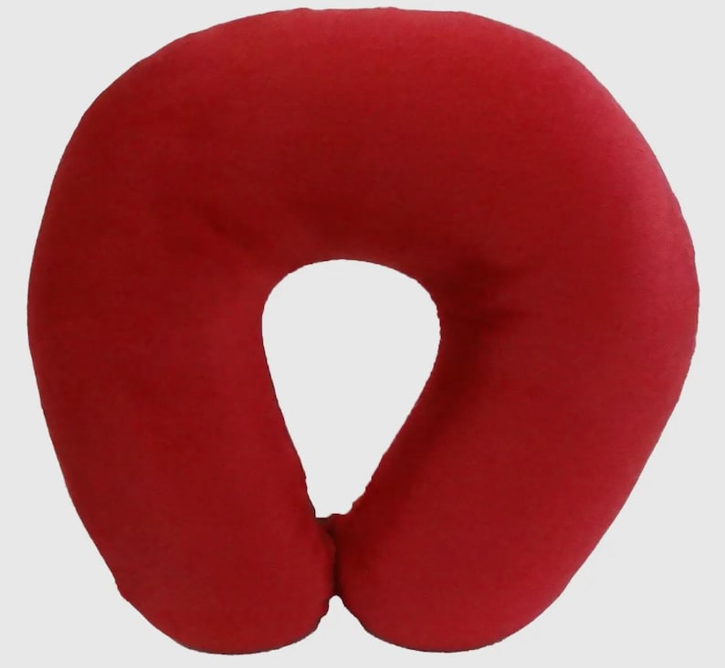 PERSONALIZED Name Travel Neck Pillow Microfiber Soft Lots Of Color Choices Airplane Travel image 5