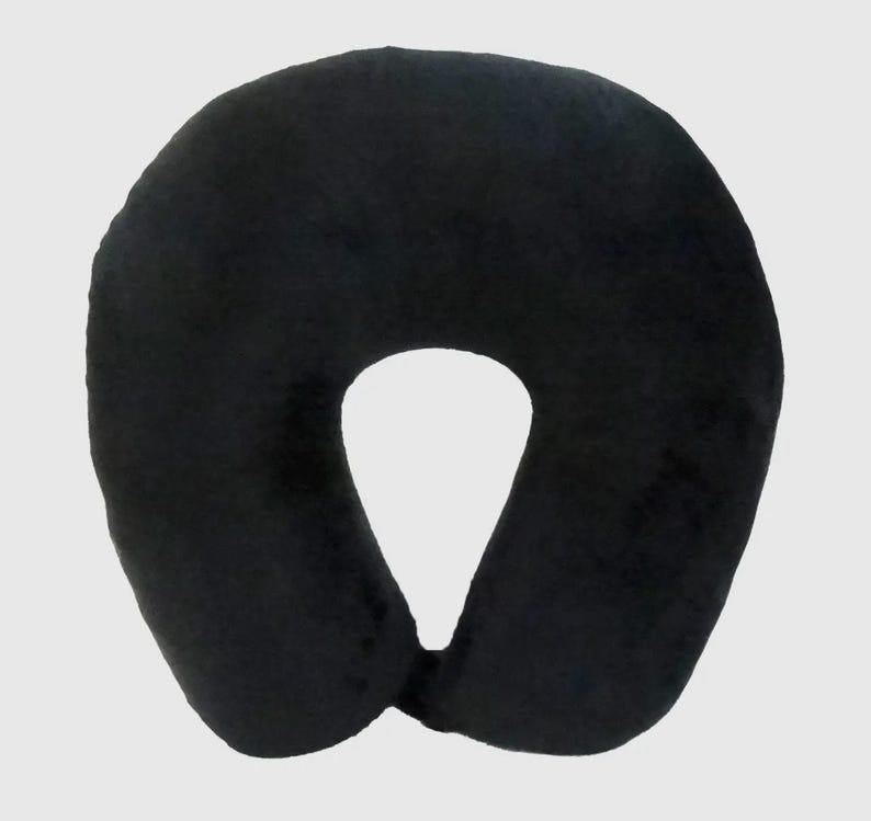 PERSONALIZED Name Travel Neck Pillow Microfiber Soft Lots Of Color Choices Airplane Travel image 8