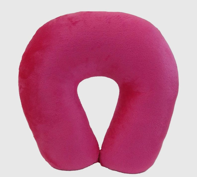 PERSONALIZED Name Travel Neck Pillow Microfiber Soft Lots Of Color Choices Airplane Travel image 6
