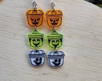 Brincos de balde de Halloween