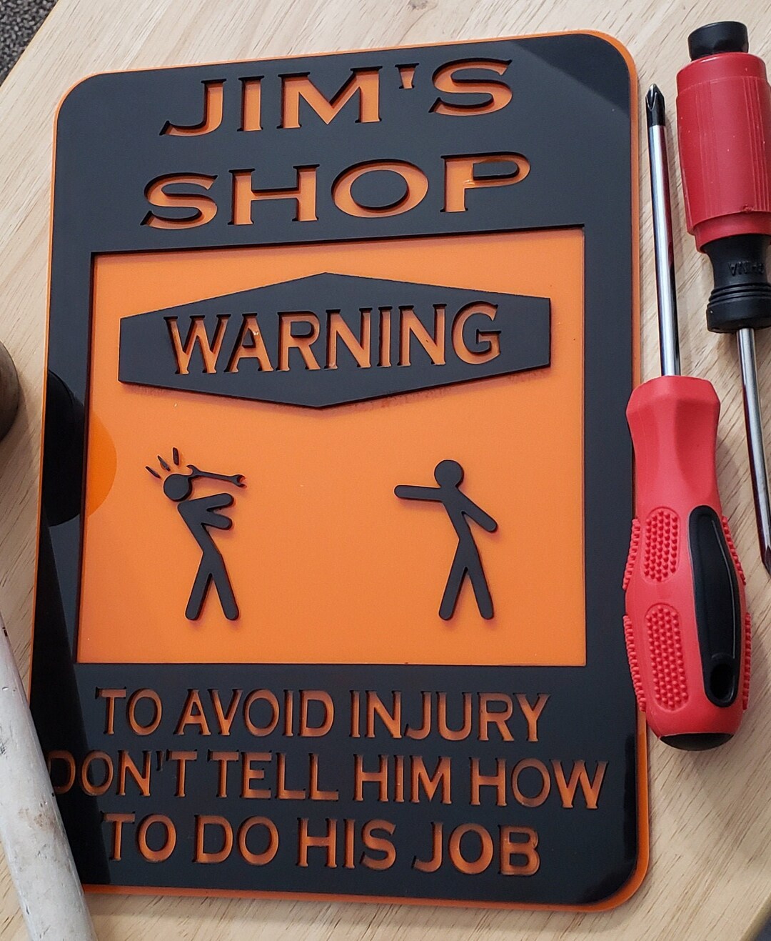 Man Cave Shop Sign Acrylique en couches Etsy France