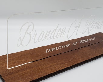 Placa de identificação de mesa personalizada